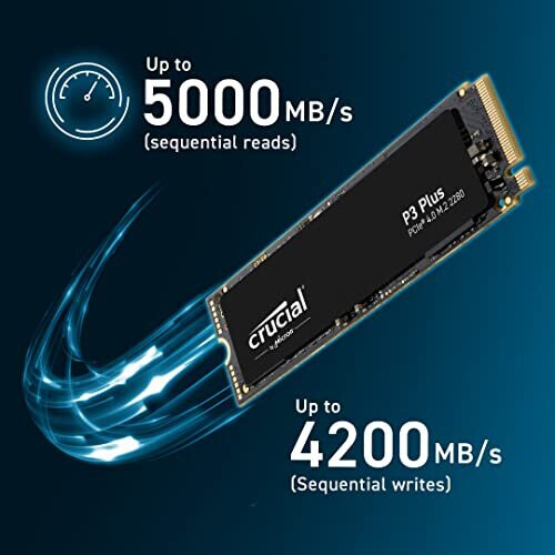 Crucial P3 Plus 1TB M.2 PCIe Gen4 NVMe Internal SSD - Up to 5000MB/s ...