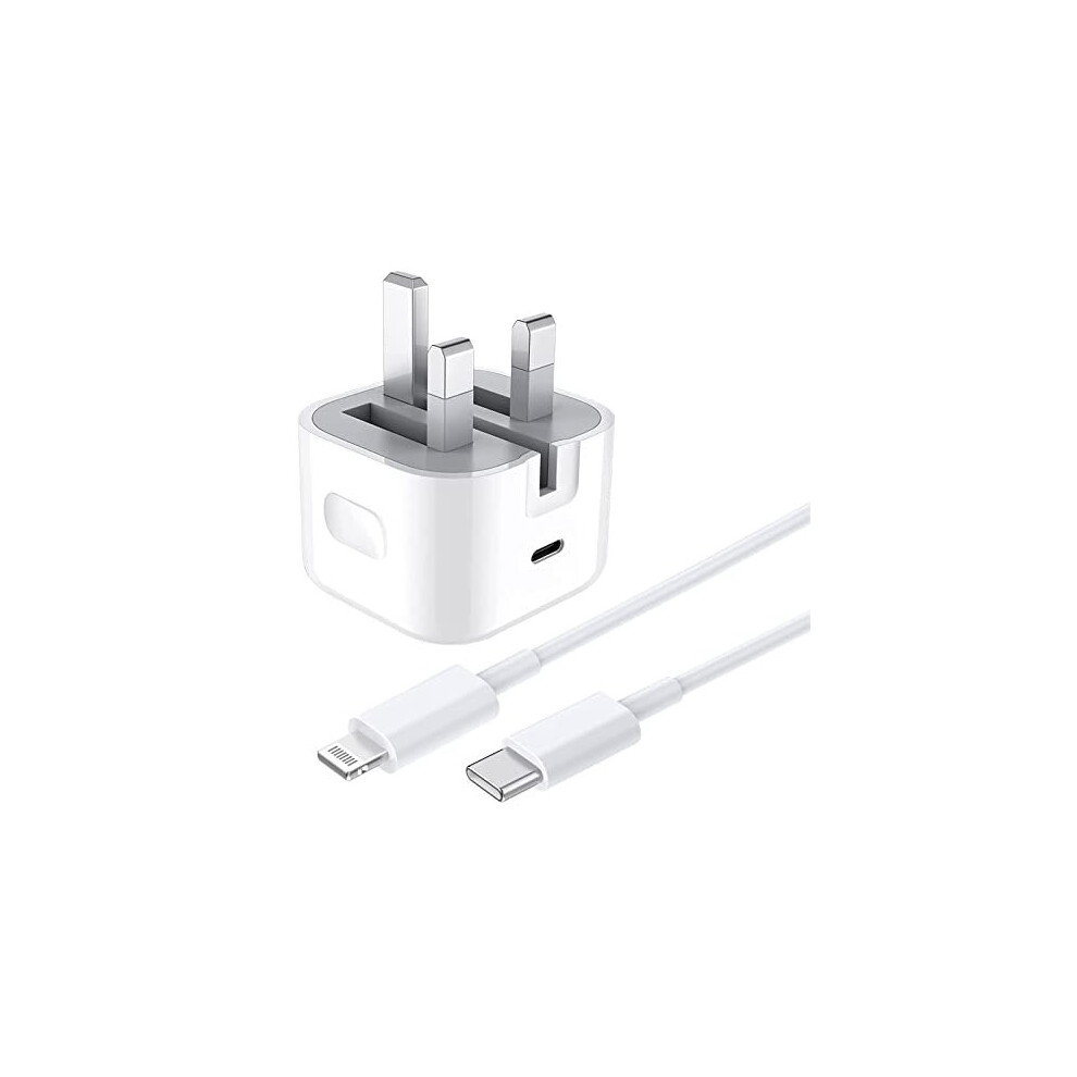20W USB C Fast Charger With 1M Cable for iPhone 14/14 Plus/14 Pro/14 Pro Max/13 12 11 X XR XS SE 2020 8 7 6 6S Mini, Pad Pro, USBC PD Wall Charging