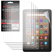 TECHGEAR [5 Pack All New Fire HD 10" / HD 10" Plus Screen Protectors, Ultra CLEAR Screen Protector Guard Cover Designed for All New Amazon Fire HD 10"