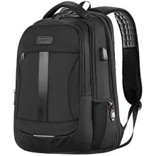 Laptop Backpack, Anti-Theft Business Travel Work Computer Rucksack with USB Charging Port, Large Lightweight College High School Bag for Boy Men Women