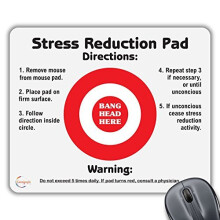 CP110 Very Funny Stress Reduction Pad Directions Novelty Gift Printed PC Laptop Computer Mouse Mat Pad
