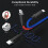 Multi Charger Cable 3 in 1 Charging Cable [1.2M] Multiple USB Cable Nylon Multi Lead with iP Micro USB Type C Connector for iPhone 11 12 XR 10, 5