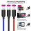 Multi Charger Cable 3 in 1 Charging Cable [1.2M] Multiple USB Cable Nylon Multi Lead with iP Micro USB Type C Connector for iPhone 11 12 XR 10, 6