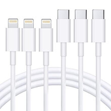 USB C to Lightning Cable 3Pack 3FT/1M [MFi Certified] iPhone Fast Charger Cable USB-C Power Delivery Charging Cord for iPhone 14/13/12/12 PRO Max/12