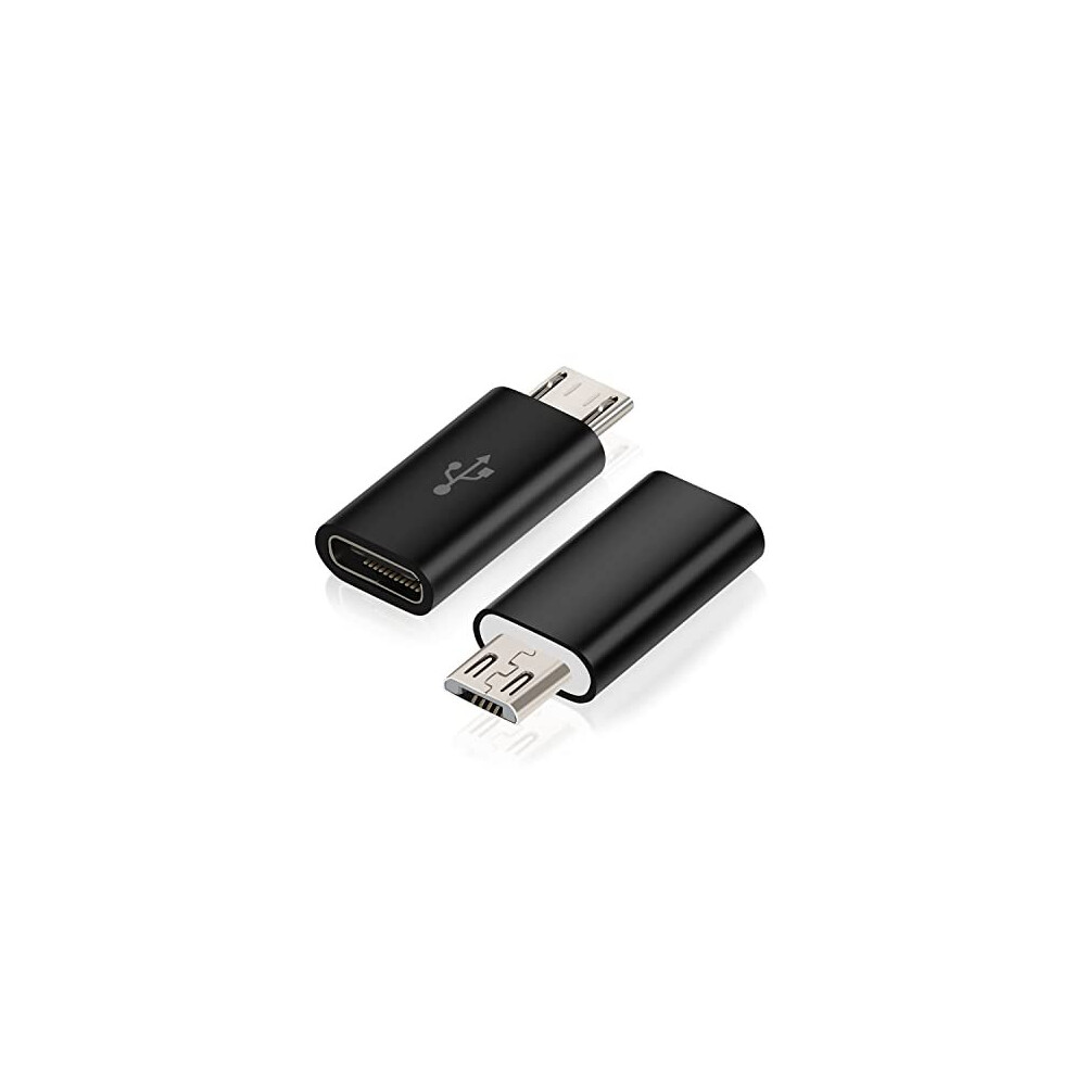Usb-C Adapter - Usb Type C (Female) To Micro Usb (Male) Support Data Sync And Charger, Micro Usb Adaptor Compatible With Power Bank Camera Galaxy 716695839886
