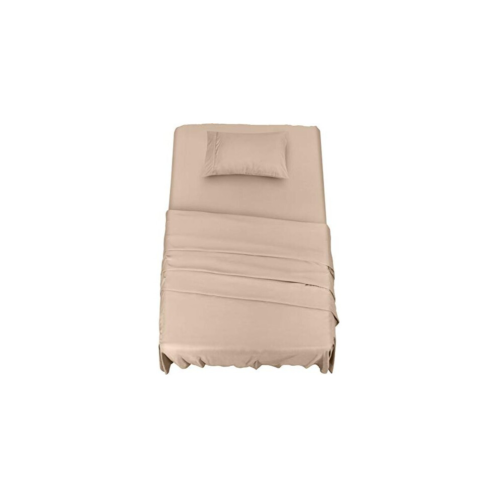 Utopia Bedding 3 Piece Bed Sheet Set â 1 Fitted & Flat Sheet with 1 Pillowcase â Wrinkle, Shrinkage and Fade Resistant â Soft Brushed Microfiber-image-OPC-PB7RJKN-NEW