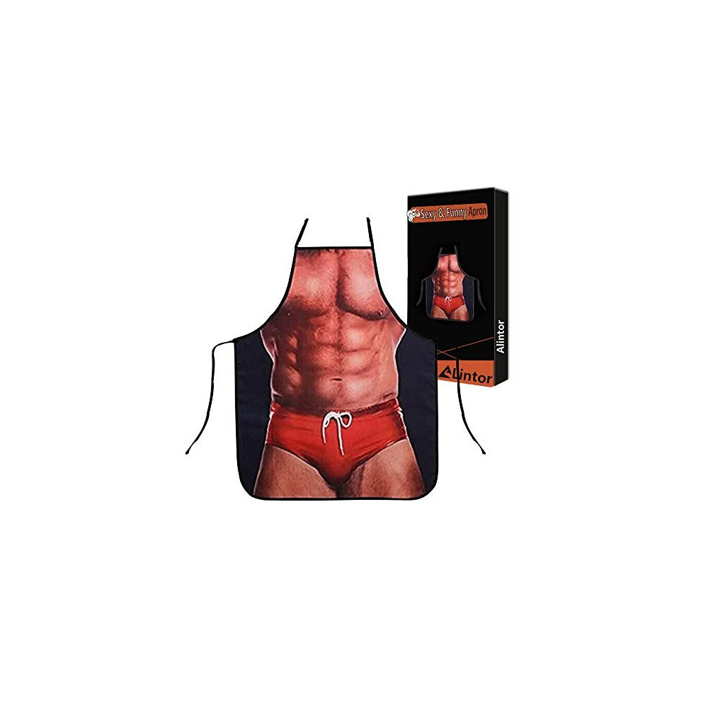 Alintor Funny Gifts for Men - Sexy Funny Novelty Apron, Secret Santa Gifts for Men, Men Gifts for Christmas Stocking Fillers, Novelty Gifts for