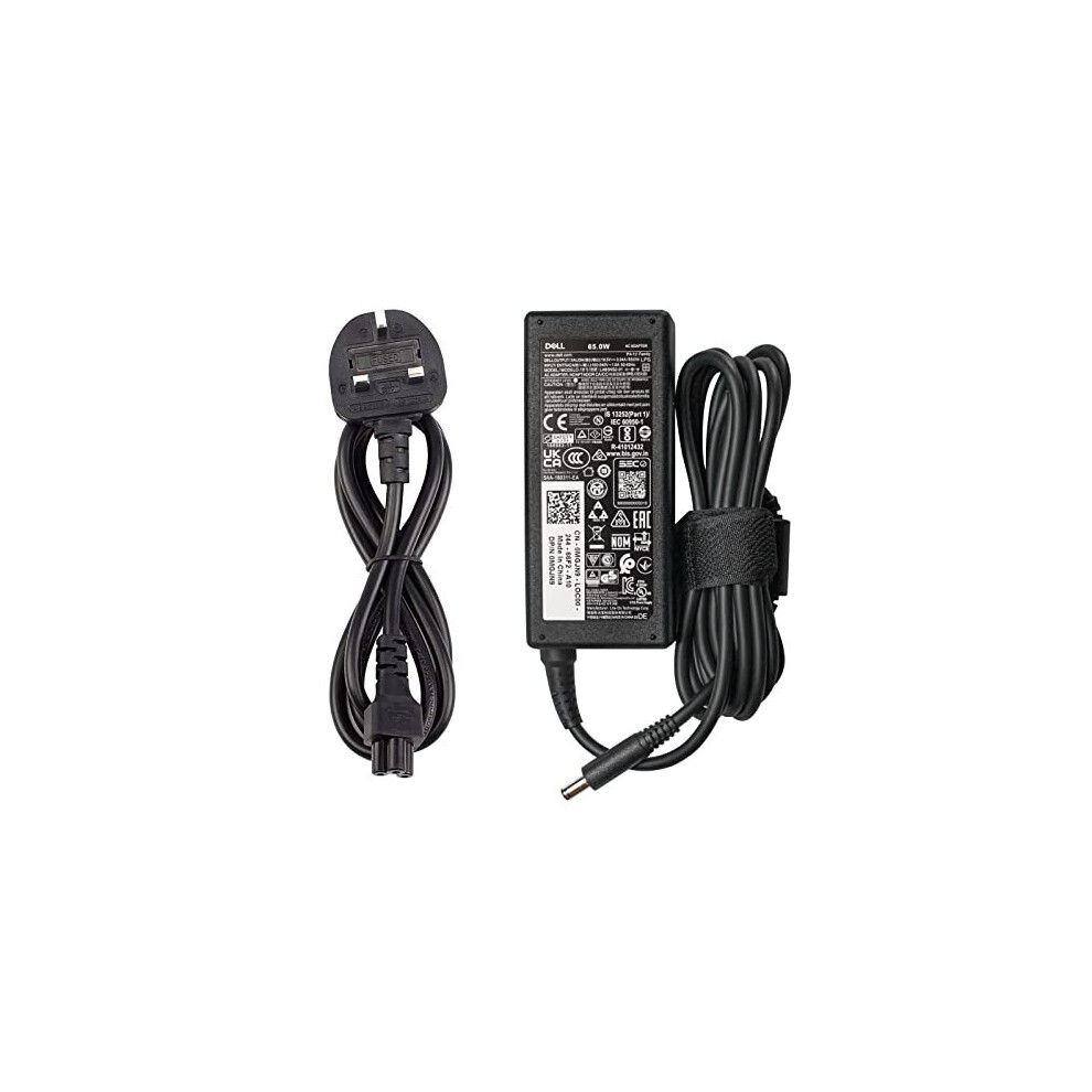 Dell Original 19V 3.34A 65W Charger Latitude 3301, 3400, 3500 Laptop Charger Power Supply Ac Adapter with UK Power Cord -Sold By Wikiparts