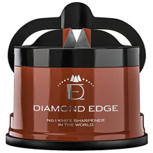 Diamond Edge No.1 Knife Sharpener - Lifetime Use for Any Knife from Chef's, Utility to Steel Pocket Knives - Professional Safe Manual Knife Sharpening