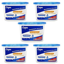 CUQOO Premium 500ml Dehumidifiers for Home Damp Pack of 5 – Dehumidifiers Disposable Moisture Absorber for Home | Powerful Small dehumidifier |