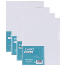 Exerz 40x50cm Pre-Stretched Canvas 4pk - 1.7cm Artist Framed Canvas Blank/ 280GSM 100% Cotton/Triple Primed/Acid Free/Medium Grain/Professional Artist