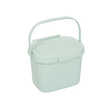 Addis Everyday Kitchen Food Waste Compost Caddy Bin, 4.5 Litre, Mist Soft Green, 518696