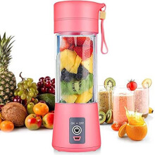 Portable Blender Mini Blenders Smoothies Shakes Juicer Cup USB Rechargeable Six Blades in 3D for Superb Mixing 380mL Pink