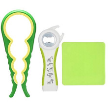 Latest Jar Opener and Bottle Opener for Weak Hands Arthritis Elderly and Children with Silicone Jar Opener Grip (Green)