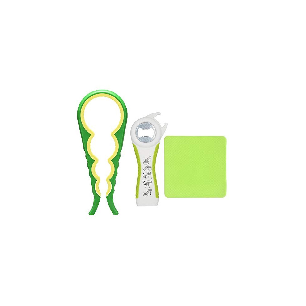 Otstar Green Latest Jar Opener And Bottle Opener For Weak Hands Arthritis Elderly And Children With Silicone Jar Opener Grip (Green)