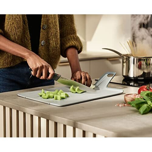 Joseph Joseph Joseph Joseph Chop2Pot Plus Folding Chopping Board Easy-Grip Handle (Regular) - Pale Blue 2