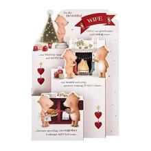 Hallmark Christmas Card for Wife - Cute 3D Pop-up Design with Heartfelt Verse