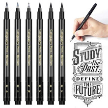 Calligraphy Pens Calligraphy set for Beginners Brush Pens - APOGO 6 Pack Caligraphy Beginners set Caligraphy Pens for Writing, Calligraphy Book,