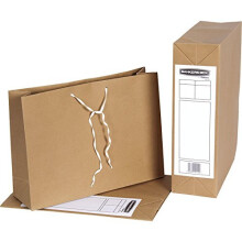Fellowes Bankers Box Paper Storage Bag - FSC Certified 100% Recyclable - 101 x 356 x 254 mm - Pack of 25 - Manilla, White