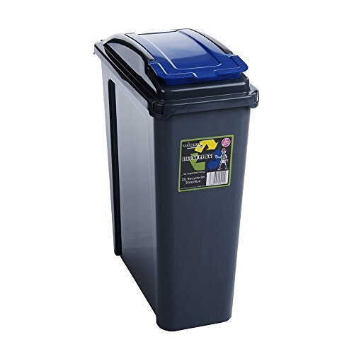 Wham Blue 25 Litre Plastic Waste Bin with Flap Lid by Wham