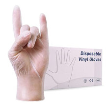 Disposable Vinyl Gloves, Clear Disposable Gloves, Powder Free, Latex Free Rubber, Heavy Duty, Disposable, Non-Sterile, Multi-Purpose Gloves,