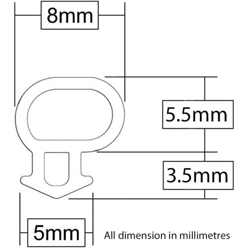 Stormguard UPVC Replacement Door and Window Gasket Rubber Seal (White ...