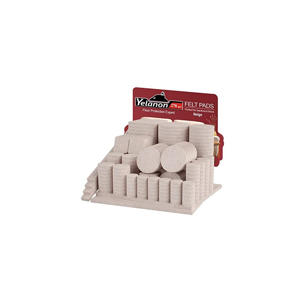 Felt Furniture Pads -278 Pcs Furniture Pads Self Adhesive, Cuttable Felt Chair Pads, Anti Scratch Floor Protectors For Furniture Feet Chair Legs, 728370142792