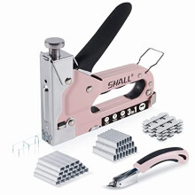 SHALL Staple Gun Heavy Duty, 3-in-1 Upholstery Staple Gun Kit with 3000 Staples, Stapler Remover, Manual Brad Nailer with Specific Staples Outlet