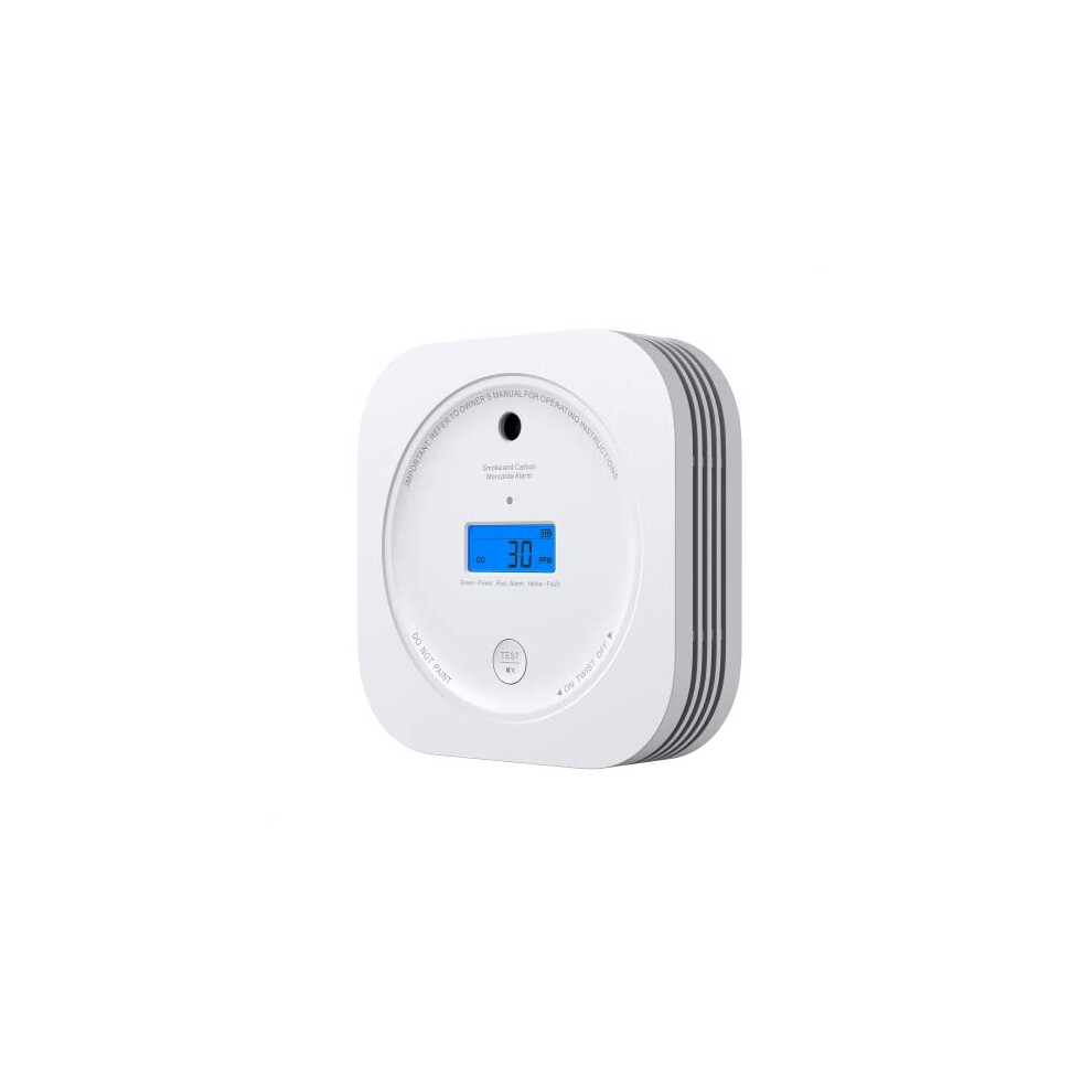 Aegislink Smoke & Carbon Monoxide Alarm, Combination Smoke & Carbon Monoxide Alarm Detector, 10-Year Lifespan & Replaceable Battery, Smoke & Co Alarm
