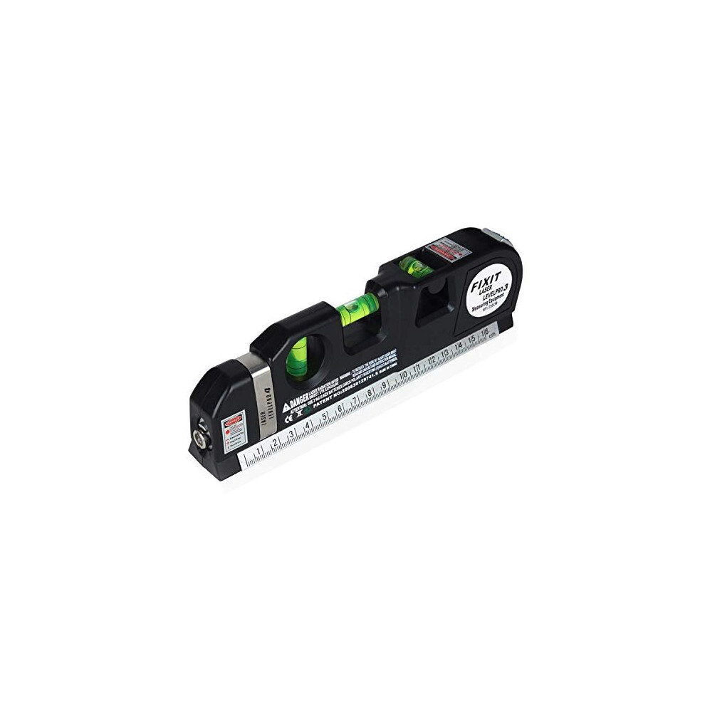 Spirit Level, Laser Measure Multipurpose Laser Level Spirit Level Standard Metric Ruler Laser Measuring Tape 8ft/2.5M (1 Pack)
