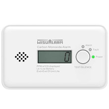Carbon Monoxide Detector, 10 Years Battery Carbon Monoxide Alarm, CO Alarm with LCD Display and Test/Silence Button Conforms to EN50291 Standard