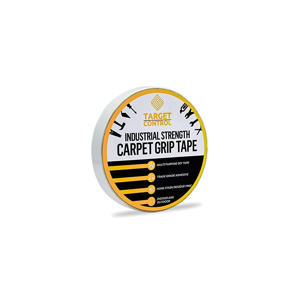 TargetControl 50ft, Double Sided Tape Heavy Duty, Carpet Tape Double Sided Heavy Duty, Rug Grippers From Rug To Carpet, Heavy Duty Double Sided