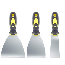 3 Pack Wallpaper Scraper Tool Set Stainless Steel Filling Putty Knife Scraper Wallpaper Steamer Stripper Metal Blade Scraper Paint Stripper Scraper