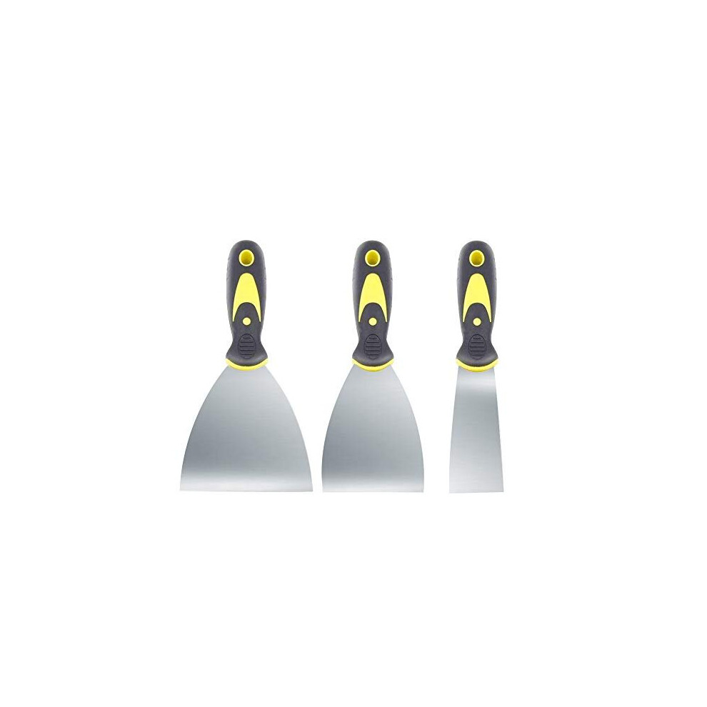 3 Pack Wallpaper Scraper Tool Set Stainless Steel Filling Putty Knife Scraper Wallpaper Steamer Stripper Metal Blade Scraper Paint Stripper Scraper 806024102085