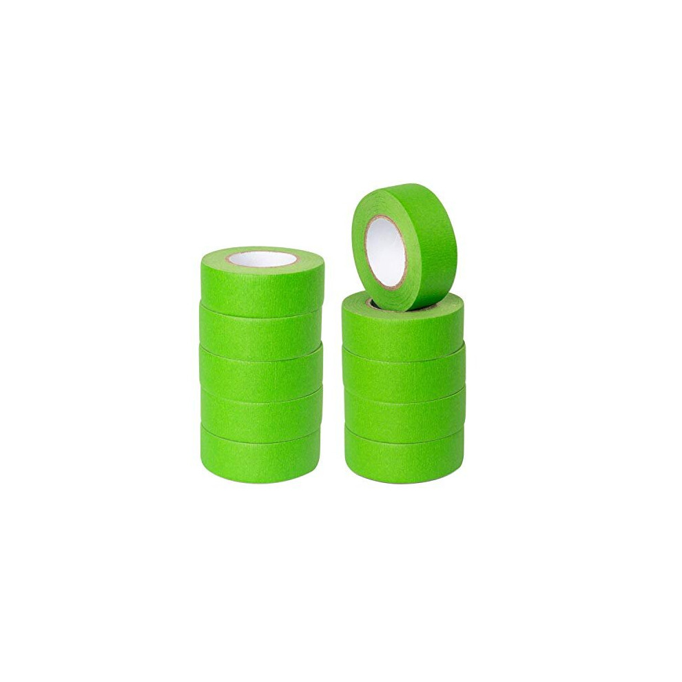 10Pcs Green 24Mm Low Tack Painters Masking Tape, Frog Tape For Painting Artists Decorating About 25Mm 617201394625