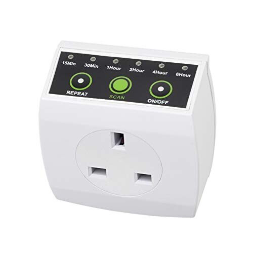 HBN Countdown Timer Plug, Energy Saving Timer Switch with Repeat Function, 15/30 Min 1/2/4/6 Hour Run Down Timer Socket, 1 Pack