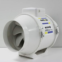 150 mm - 6 inch Diameter In Line Bathroom Extractor fan with Run On Timer Loft Mounted Inline Shower Ceiling Powerful Ventilation Damp Control Silent