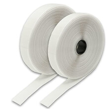 AXATY-(8m*20mm) Hook and Loop Tape-Double Sided Self Adhesive-Nylon Sticky Strip Heavy Duty & Water Repellent/Resistance Velcro Tape-White for Home,