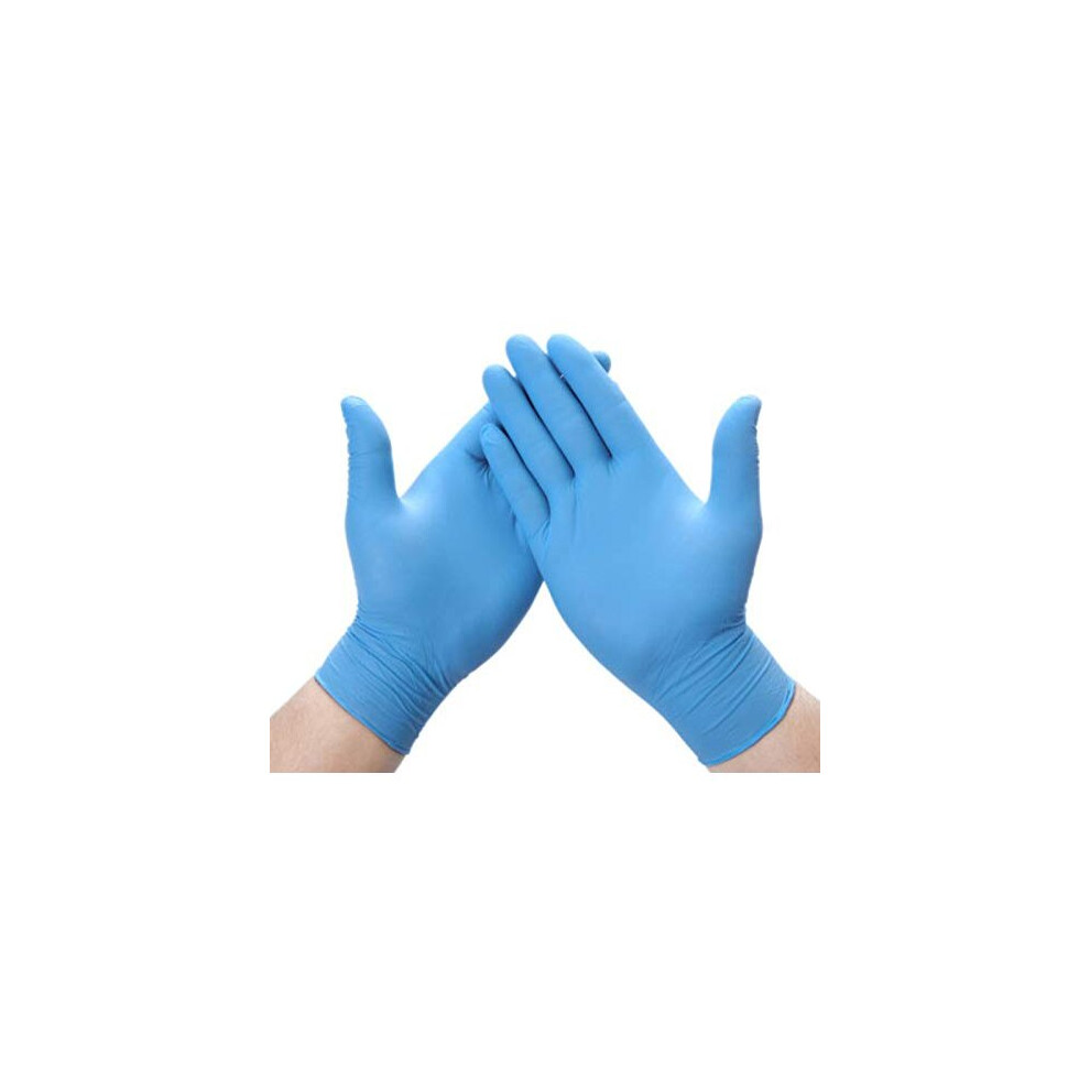 Disposable Gloves, 100Pcs Vinyl Gloves, Blue Vinyl Gloves, Powder Free, Latex Free, Kitchen, Food Safe, Extra Strong Gloves, Multi-Purpose Vinyl 5060908470973