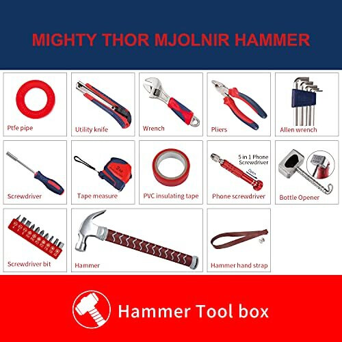 Hammer Tool Kit,Hammer Tool Set Home Hand Tools Box Thor Hammer 2