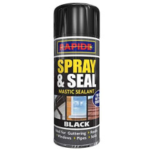 Spray & Seal Leak Fix Stop Sealant Instant Waterproof Gutter Roof Pipe - Black