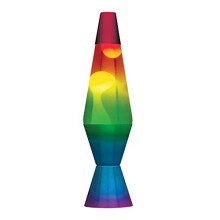 Lava Lamp 14.5" Rainbow, Aluminum, Glass, 25 W