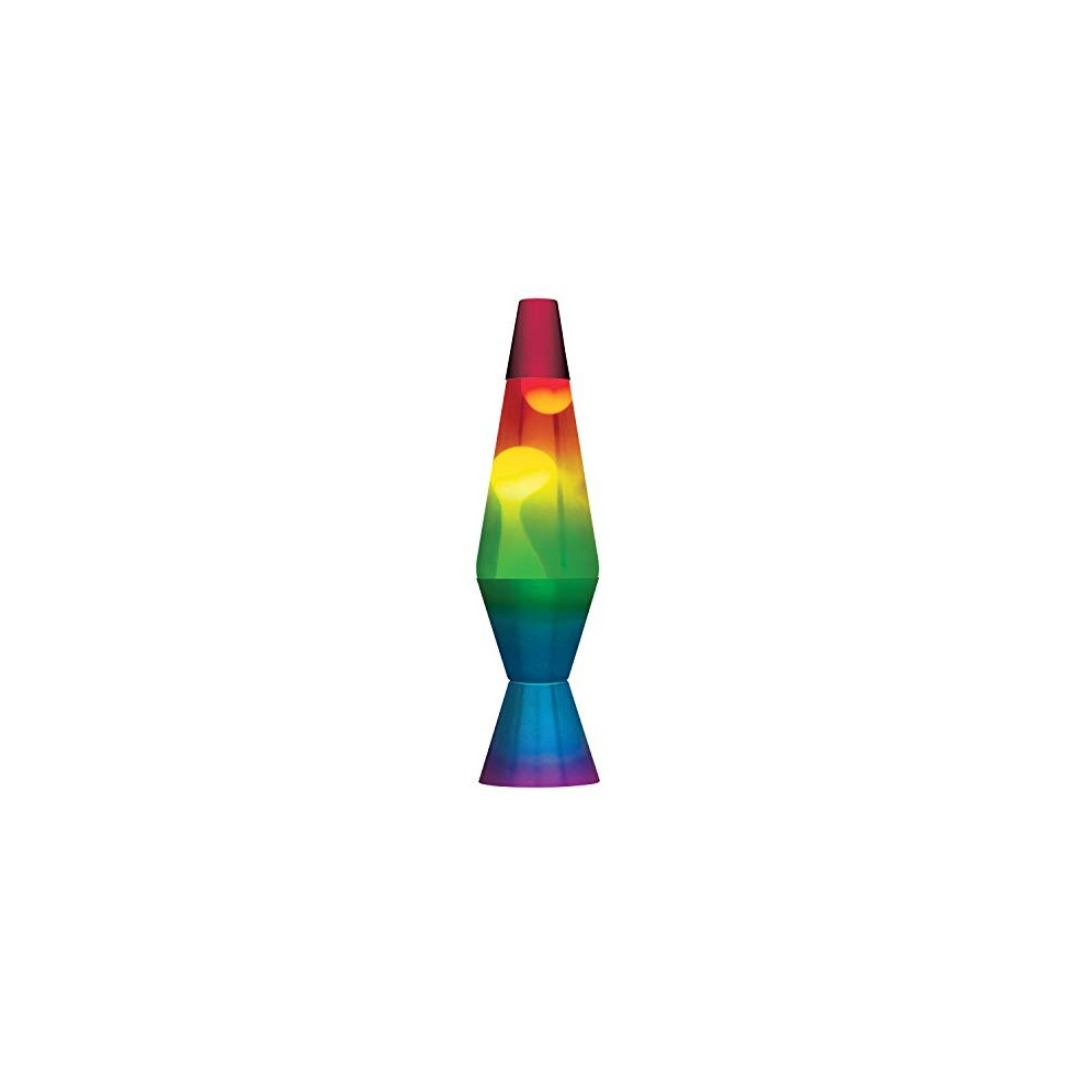 Lava Lamp 14.5" Rainbow, Aluminum, Glass, 25 W Light