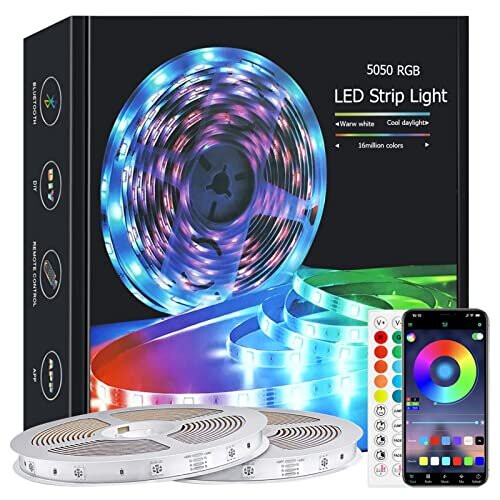 Led Strip Light 20m, Led Lights with Music Sync, RGB Smart Led Strip Lights with Remote and APP Control, Led Lights for Bedroom, Led Light Strips for