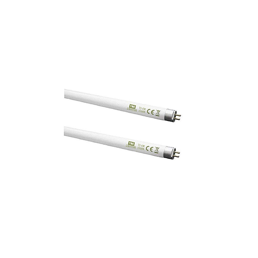 TBE Lighting T5 6w Fluorescent Tube Lamps 225mm - CFL Bulbs - G5 2-Pin Base fittings - T5 High Efficiency Lamps, Cool White 3500K (2-PACK)-image-OPC-PB7RQYH-NEW
