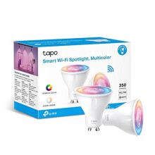 TP-Link Tapo Smart Wi-Fi Spotlight, Multicolour, White Tunable, GU10 Lamp Base, Remote Control, Energy Saving, Works with Alexa & Google Home, No hub