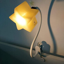 ErgoJoJo LED Clip On Star Light, dimmable, Newborn Essentials- Ideal Breastfeeding Night Light for Next to me Crib, a Unique Baby lamp, Bedside Lamps,