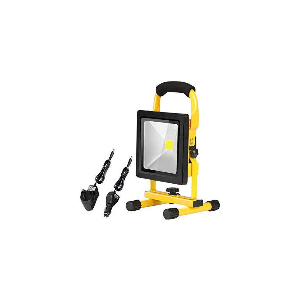 20W LED Work Light Rechargeable Super Bright 3000 Lumen Portable Battery Floodlight Waterproof Outdoor Security Light for Camping Hiking Car Repairing