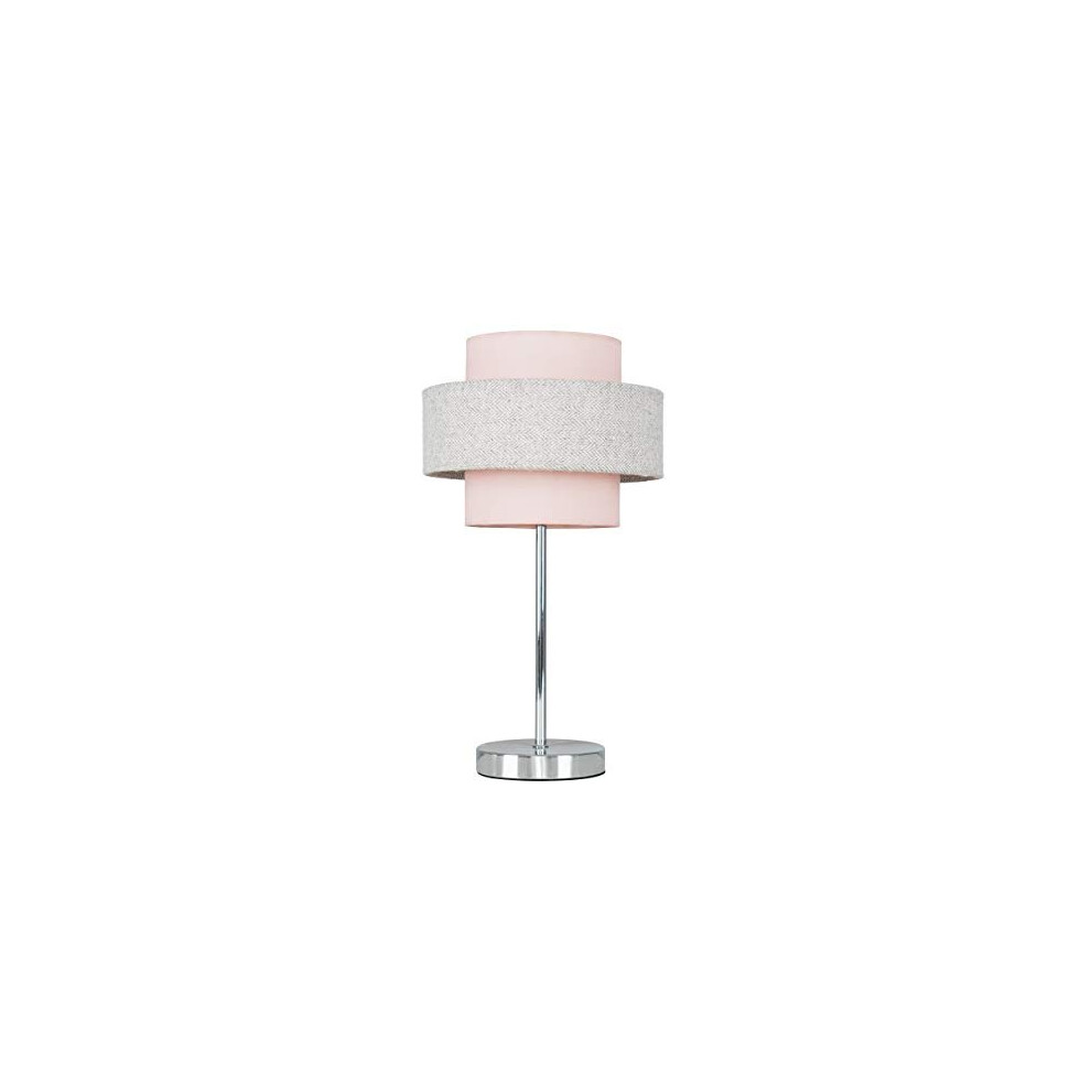 Weaver Pink Table Lamp Touch On/Off Dimmable