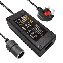 BYGD AC to DC Converter, 100V ~ 240V to 12V 10A 120W, Car Cigarette Lighter Socket AC/DC Power Supply Adapter Transformer for Tire Inflator, Car